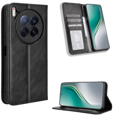 Tecno Camon 40 Premier 5G Coque [Étui Portefeuille] [Fonction Support] [Slots pour Cartes] [Couverture à Rabat Magnétique] Compatible avec Le Smartphone Tecno Camon 40 Premier 5G(Noir)