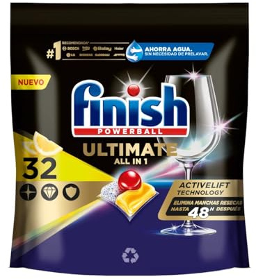 Ultimate Lot de 32 tablettes de liquide vaisselle tout en 1 parfum citron