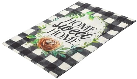 GARIOUANS Drapeau Extérieur Décoratif à Motif Quadrillé Noir et Blanc et Cour Surdimensionné pour Accueil et