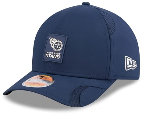 New Era Men's Navy Tennessee Titans 2025 Sideline M-Crown 9FORTY Adjustable Hat