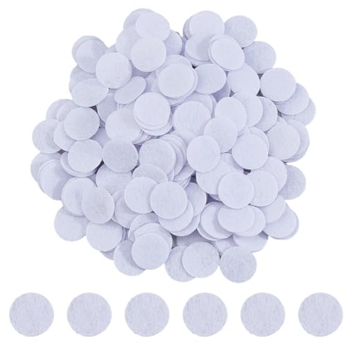 DICOSMETIC 1000 Stück Runde Filzkreise 19mm Weiße Filz Pads Vorgeschnittene Bastelstoffe Kleine Filzkreise Aus Vliesstoff Runde Nähkreise Für Handwerk DIY Nähen