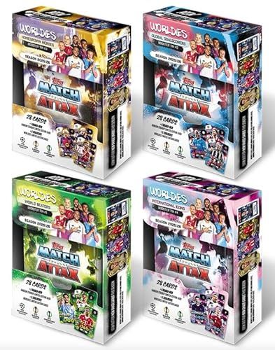 1x Topps Match Attax UEFA Champions League MINI TIN 2025/2026 – 32 Karten inkl. 4 Limited Editions & Chance auf Relic-Karte – 1 von 4 Designs – inkl. Heartglobal Versandschutz
