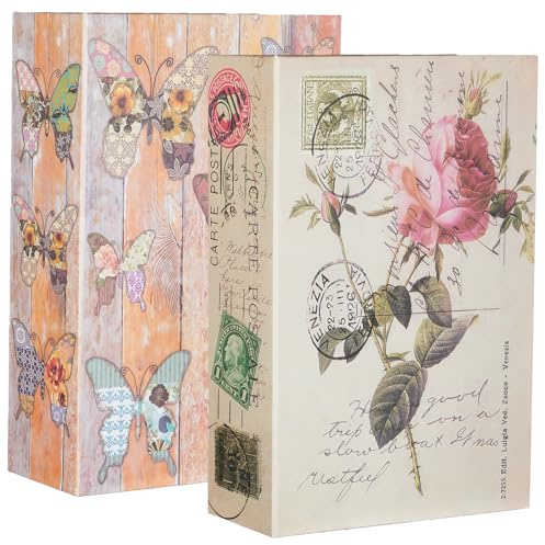 2 pièces de coffre-fort en forme de livre avec serrure à combinaison, 18 x 11,5 x 5,5 cm - Coffre-fort en forme de livre avec clé - Coffre-fort pour la maison et le bureau, boîte de rangement en forme