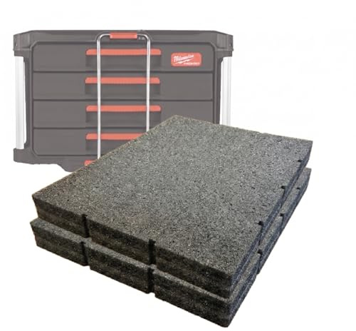 LeanFoam Schaum für Werkzeugkoffer Packout Schubladen, Graphit Zweierpack