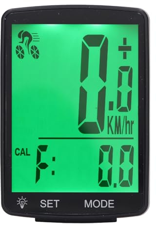 Vistreck Fahrradcomputer mit Kabellosem Trittfrequenzsensor, 2,8-Zoll-LCD-Display, Fahrradtachometer Zum Radfahren