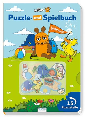 Trötsch Die Maus Puzzle- und Spielbuch: Kinderbuch Beschäftigungsbuch Entdeckerbuch Puzzlebuch