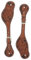 Turquoise Cross Floral Carved Herren Sporenriemen Kastanie