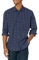 Amazon Essentials Men's Regular-Fit Long-Sleeve Casual Poplin Shirt, Navy Windowpane, M