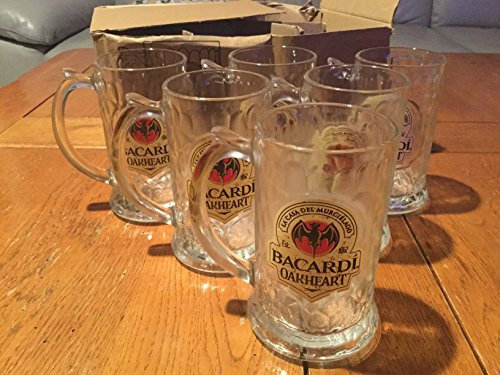 Bacardi oakheart Lot de 6 Verre Rhum Mojito 35cl Neuf Superbe
