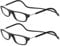 TBOC Pack: Lesebrille Lesehilfe für Herren Damen – (Zwei Einheiten) Dioptrien +2.50 Schwarz Fassung Stärke PC Handy Faltbar Frau Mann Magnetverschluss Clip Alterssichtigkeit Presbyopie