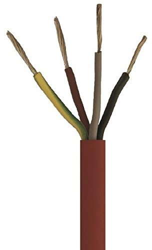 Cavo in silicone per sauna SIHF-J 4G0,75 mm² 99,9% rame OFC, disponibile al metro in incrementi di 1 metro, a scelta: 9 metri, 4 x 0,75 (4 x 0,75) mm2