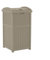 Suncast Poubelle d'extérieur en résine avec Couvercle - pour Jardin, terrasse, Patio - Taupe foncé - 100 litres