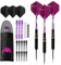Crazy-m 3 Stück Profi dartpfeile Steeldarts dartscheibe 23 g Dartset Turnier Steel Tip Dartpfeile Set Professionelle Darts mit pu Case Schwarze Beschichtung Messing Pet-Flüge