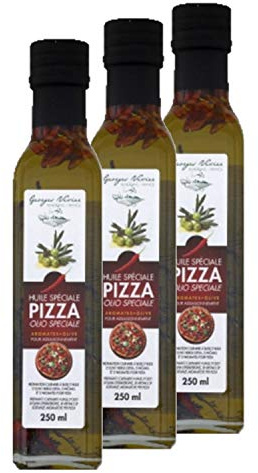 Lot 3x Huile pimentée spéciale pizza - Georges Nivier - bouteille 250ml
