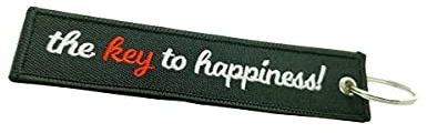 Streetculture THE KEY TO HAPPINESS! Nylon Schlüsselanhänger Jet Tag langlebig und robust - Lanyard Schlüsselband Keychain