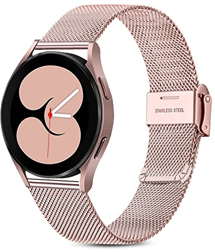 Issinlky Armband für Samsung Galaxy Watch 4 Armband, 20mm Edelstahl Metallband für Galaxy Watch 7/FE/6/5/4 40mm 44mm/6 Classic/4 Classic/Watch 5 Pro/Watch 3 41mm/Active 2/Active 40MM/Galaxy Watch 42mm