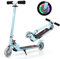 COSTWAY Trottinette Enfant 2 Roues Patinette Enfant Pliable Scooter Enfant Kick avec LED Lumière Hauteur Réglable (Bleu Clair)