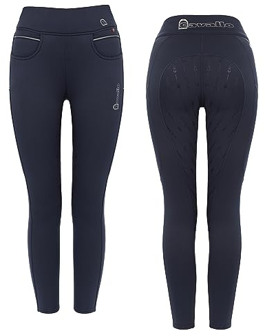 Cavallo Liz Grip Damen Reithose Winter Reitleggings schwarz, Größe:42