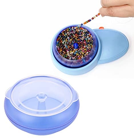 GFRGFH Bead Spinner for Jewelry Making,Bead Loader Bowl DIY Beading Clamshell Design Large Capacity Plastic Material Bead Spinner Bowl for Bracelets