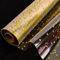 CMFYHM Zellophanrolle, transparent, 86cm x 30,6 m, 3 mm, goldfarbene Punkte, Zellophanrolle, Geschenkpapierrolle, Zellophanfolie für Geschenke, Körbe, Blumen, Party-Dekorationen