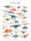 Fröhliches Dinosaurier ABC Poster von Victoria Borges 30 x 40 cm Bunt Wandbilder Wanddeko