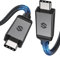 Silkland USB4 Cable for Thunderbolt 4 Cable 2M 40Gbps, [8K@60Hz 5K@60Hz 4K@144Hz], 240W PD3.1 for Monitor, MacBook Pro, iPhone 15 Pro/Pro Max, iPad Pro/Air, Docking, PSSD