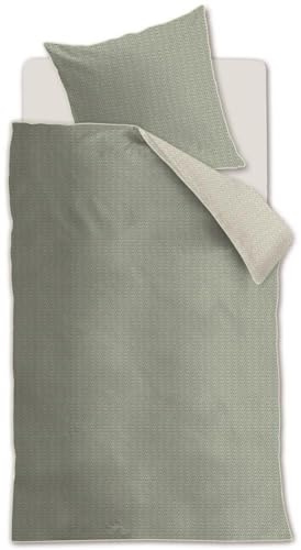 Riviera Maison Renforcé-Bettwäsche-Garnitur Bambu Farbe Grey Green Größe 135x200+80x80