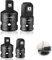 Impact Socket Set for Ratchet Driver - includes 4 PCS Socket Adapters (1/4 to 3/8, 1/2 to 3/8), Black