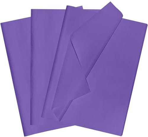 POPOYU 60 Blatt Seidenpapier Geschenkpapier königliches Lila,35x50cm Seidenpapier Verpackungsmaterial Papier Tissue Paper Packseide für Weihnachten Dunkelviolettes Seidenpapier für Geschenktüten