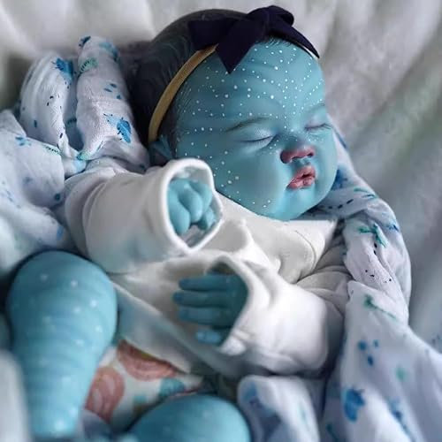 RXDOLL Realistische Babypuppen, 48,3 cm, Avatar Babypuppe, realistisch, Stoffkörper für Neugeborene, lebensechte Babypuppen, die aus weichem Silikon und Avatar Aussehen