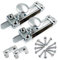 Polished Chrome Sliding Door Lock, Heavy-Duty Steel Door Bolts for Internal Doors, Surface-Mounted Bathroom, Internal Lock Slide for Bedroom, Bathroom & Cupboards (Pack of 2)