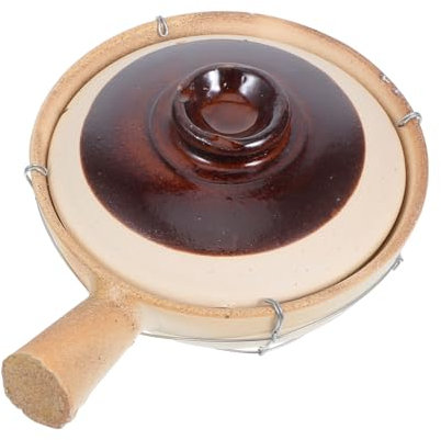 Gatuida Traditional Chinese Clay Pot for Cooking Rice Stews Large Clay Casserole Pot Heat Resistant Ceramic Cookware