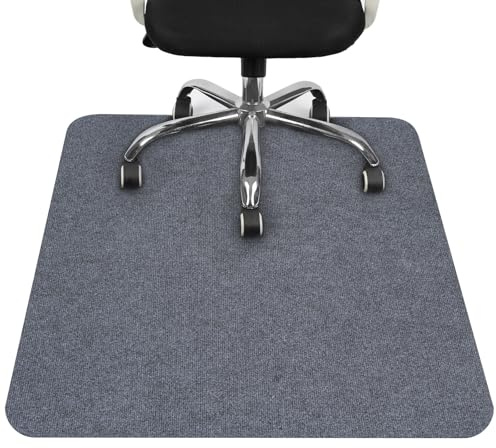 COSYLAND Bodenschutzmatte Bürostuhl 90×120cm – Schreibtischstuhl Unterlage – Bürostuhl Unterlage – Stuhlunterlage – Bodenschutzmatte Teppich – Fußbodenschutz Matte – Bürostuhlunterlage (Hellgrau)