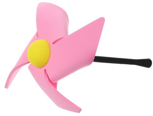 Happyyami Décoration D'antenne de Voiture Rose en Eva Légère et Résistante la Décoloration Design Unique en Moulin à Vent pour Extérieur de Voiture