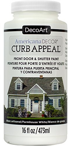 DecoArt Americana Décor Curb Appeal Door Jar Of Paint, Acrylic, Farmhouse White, 7 x 7 x 15 cm