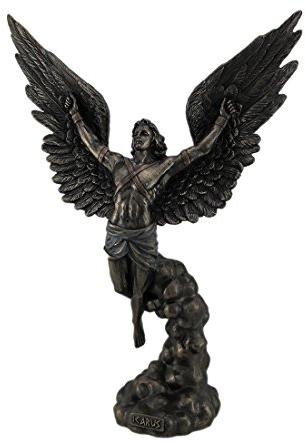 Veronese Design Wise Unic Flight of Icarus Statue aus kaltgegossener Bronze, griechische Mythologie
