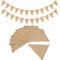 G2PLUS Rustikale Hessian Wimpelketten, 15m Jute Wimpel Girlanden, 48pcs Garten Wimpelgirlande für Rustikale Hochzeit, Geburtstagsfeier, Garten Dekoration