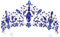 Lurrose Krone Barock bezaubernde Strass Prinzessin Königin Brautschmuck Diademe Tiara für Hochzeit Party Geburtstag (blau)