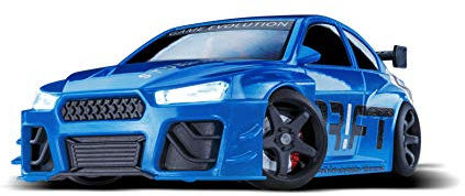 DR!FT Racer BLUE BLIZZARD Gymkhana Edition ferngesteuertes drift Auto, Rc Car mit realistischer Fahrdynamik zur Steuerung mit Iphone oder Android, reales Fahrverhalten simuliert via App