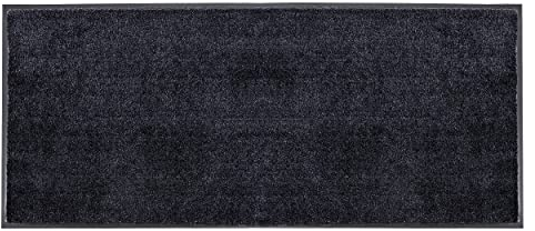 Schöner Wohnen Kollektion Fußmatte innen - Schmutzfangmatte 67 x 150 cm Anthrazit-schwarz - rutschfeste Sauberlaufmatte robust - Fussmatte Haustür - Türmatte waschbar bei 30°C
