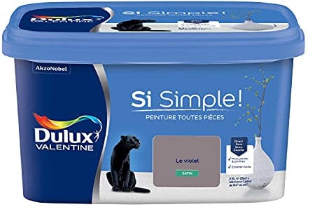 Dulux Valentine Peinture Si Simple Peinture Intérieure Toutes Pièces - Peinture Mur et Plafond, Porte et Plinthe - Couleur : Le Violet Satin - 2,5 L