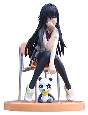 Teakpeak Manga Girl Figurine, Garage Kit Fille Jouet PVC Anime Figure avec Chaise - 15cm