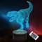 Dinosaurier 3D optische Täuschungslampe LED Nachtlichter für Kinder Jungen Mädchen Geschenke, 16 Farben Fernbedienung mit Timer, Velociraptor Spielzeug Nachtlicht, Zimmer Dekoration Ideen Geschenke