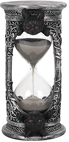 Something Different Chat noir-17 cm-1 pièce. Sablier, OR_15631, Noir