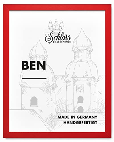 Schloss BILDERRAHMEN Ben 70x100 cm, Dekor Rot