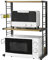 SoBuy KCR08-PF Mikrowellenhalter Regal Küchenregal mit 2 Ablagen und 2 Flaschenhalter Miniregal Gewürzregal Industrie-Design BHT ca.: 60x72x36cm