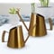 Gießkanne Metall Klein 1500ML Blumengießkanne Gartengießkanne Gold Gieskanne Gebürstetem Edelstahl Langer Auslauf für Topfpflanzen, Zimmerpflanzen, Terrassenpflanzen, Hängepflanzen und Gärten