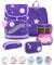 Belmil Premium Smarty Plus ergonomisches Schulranzen Set 5-teilig mit Patch Set 6 Stück, AGR, Brustgurt, Hüftgurt, Magnetverschluss (405-51/P/S Dahlia)