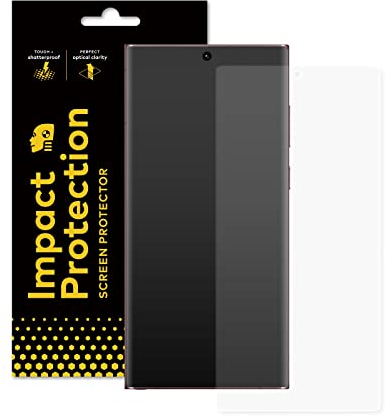 RhinoShield Displayschutzfolie kompatibel mit [Samsung Galaxy S22 Ultra] | Impact Flex - Edge to Edge/Schockresistent - Klarer und Kratzresistenter Displayschutz