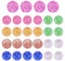 KingYH 28 Stück Hüpfbälle Flummi Glitzer 32 mm 7 Farben Kleine Hüpfbälle für Kinder Gummibälle Gastgeschenke Mitgebsel Halloween Weihnachten